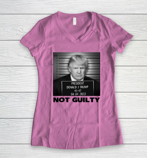Trump Not Guilty Women's V-Neck T-Shirt - Image 7