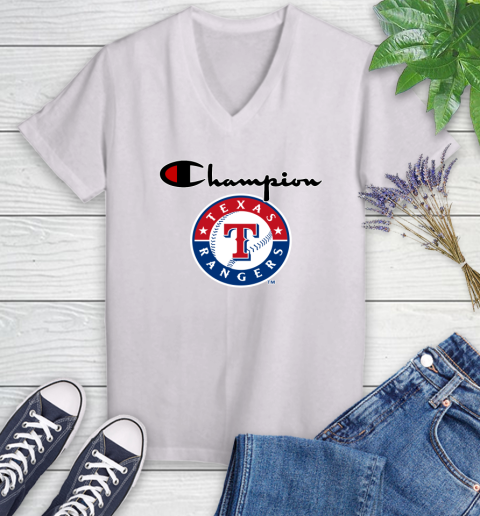 MLB Baseball Texas Rangers Champion Shirt Women's V-Neck T-Shirt