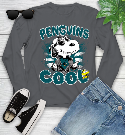 NHL Hockey San Jose Sharks Cool Snoopy Shirt Youth Long Sleeve 8