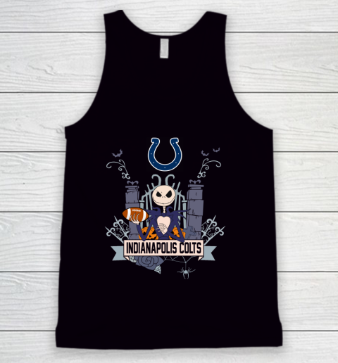 NFL Indianapolis Colts Football Jack Skellington Halloween Tank Top