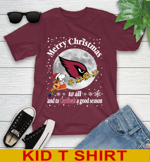 Arizona Cardinals Merry Christmas To All And To Cardinals A Good Season NFL Football Sports Youth T-Shirt 5