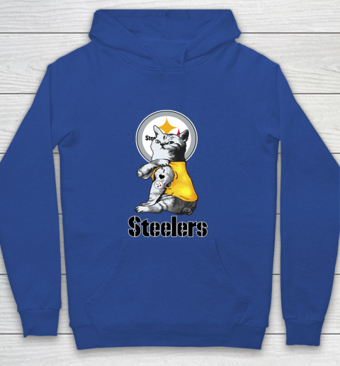NFL Football My Cat Loves Pittsburgh Steelers Youth Hoodie 6