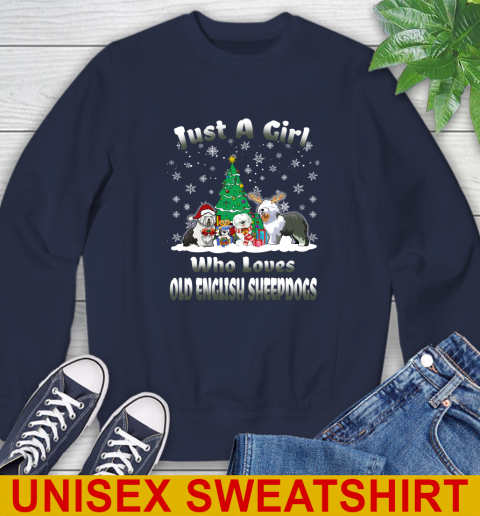 Christmas Just a girl who love old english sheepdogs dog pet lover 26