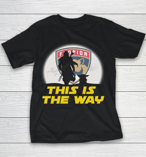 Florida Panthers NHL Ice Hockey Star Wars Yoda And Mandalorian This Is The Way Youth T-Shirt