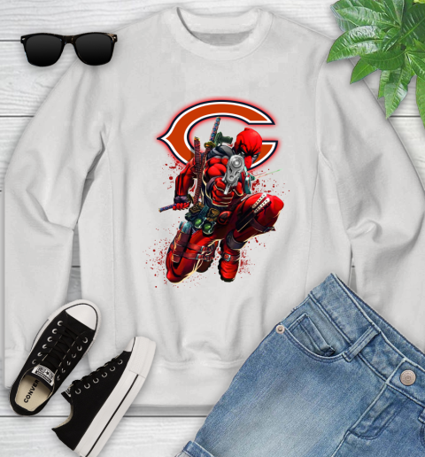 NFL Deadpool Marvel Comics Sports Football Chicago Bears Youth Sweatshirt