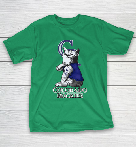 MLB Baseball My Cat Loves Colorado Rockies T-Shirt 5