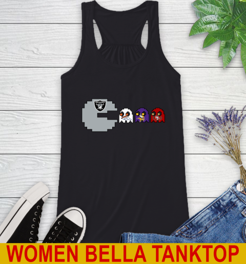 Oakland Raiders NFL Football Pac Man Champion Racerback Tank 2