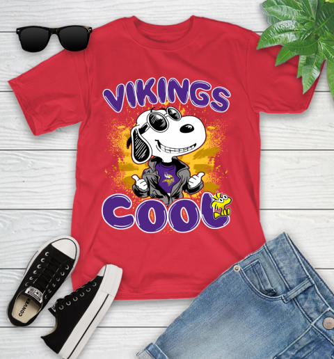 NFL Football Minnesota Vikings Cool Snoopy Shirt Youth T-Shirt 11