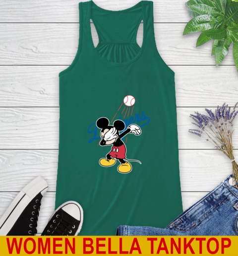 Los Angeles Dodgers MLB Baseball Dabbing Mickey Disney Sports Racerback Tank 7