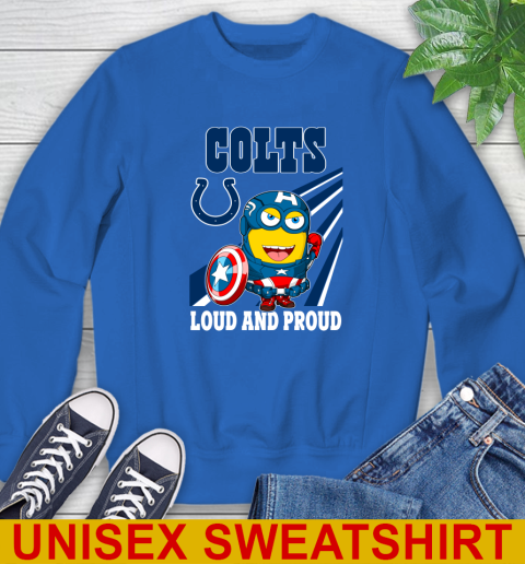 NFL Football Indianapolis Colts Captain America Marvel Avengers Minion Shirt Sweatshirt 11