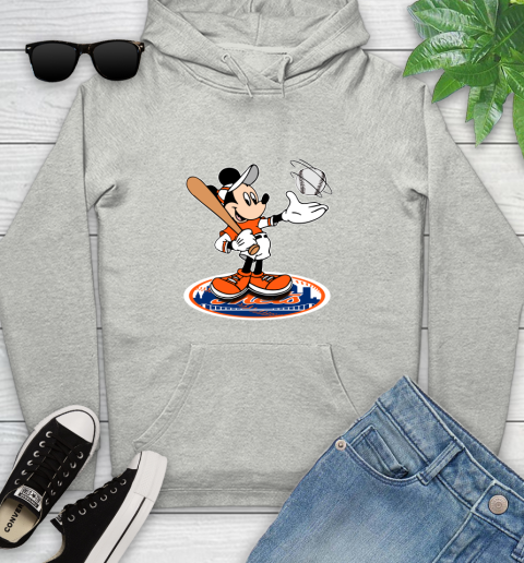MLB Baseball New York Mets Cheerful Mickey Disney Shirt Youth Hoodie 2