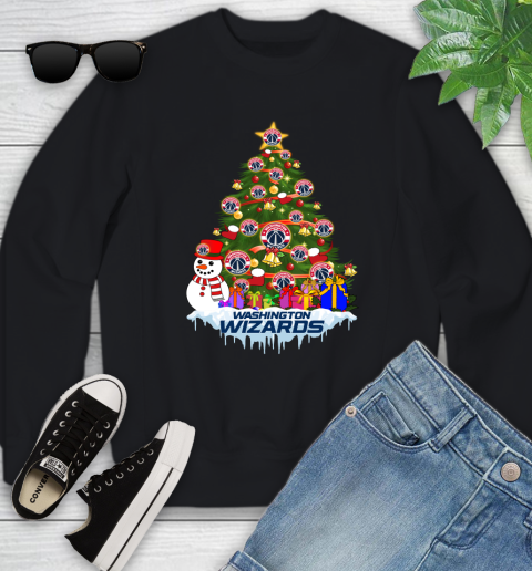 Washington Wizards Merry Christmas NBA Basketball Sports Youth Sweatshirt 2