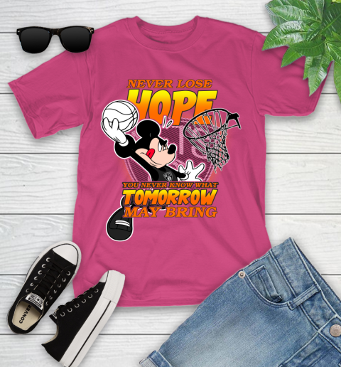 Brooklyn Nets NBA Basketball Mickey Disney Never Lose Hope Youth T-Shirt 11