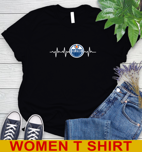 Edmonton Oilers NHL Hockey Heart Beat Shirt Women's T-Shirt