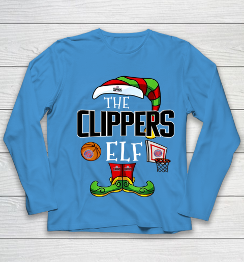 LA Clippers Christmas ELF Funny NBA Youth Long Sleeve 5