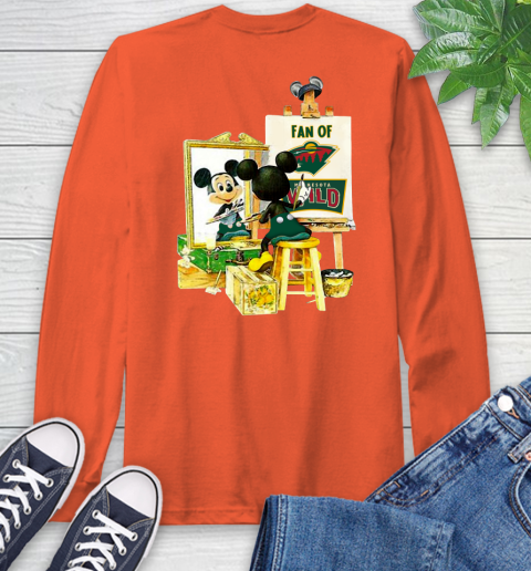 NHL Hockey Minnesota Wild Mickey Drawing Shirt 57
