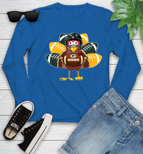 Green Bay Packers Turkey Thanksgiving Day Youth Long Sleeve 9