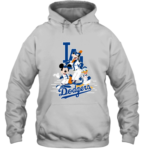 Los Angeles Dodgers Mickey Donald And Goofy Baseball Hoodie