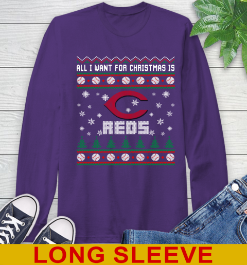 MLB All I Want For Christmas Is Cincinnati Reds Baseball Sports 59