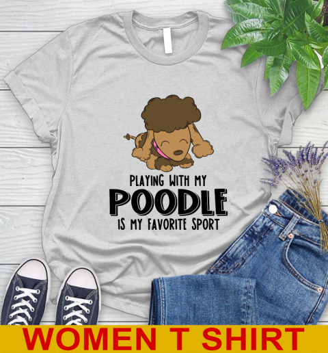 Playing with my poodle is my favorite sport 73