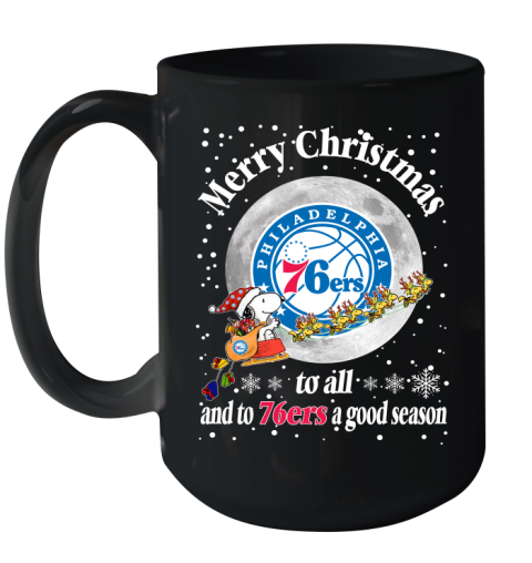 Philadelphia 76ers Merry Christmas To All And To 76ers A Good Season NBA Basketball Sports Ceramic Mug 15oz