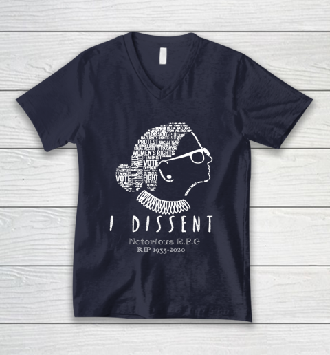 Notorious RBG 1833  2020 R.I.P Ruth Bader Ginsburg I Dissent V-Neck T-Shirt 2