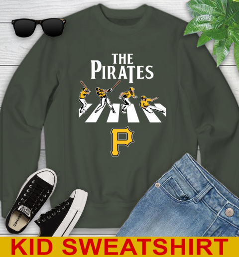 MLB Baseball Pittsburgh Pirates The Beatles Rock Band Shirt Youth Sweatshirt 8