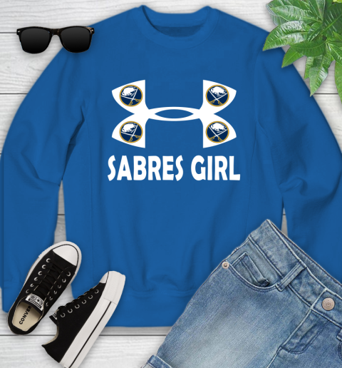 NHL Buffalo Sabres Girl Under Armour Hockey Sports Youth Sweatshirt 7