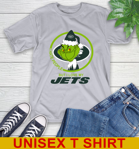 New York Jets NFL Christmas Grinch I Hate People But I Love My Favorite Football Team T-Shirt 6