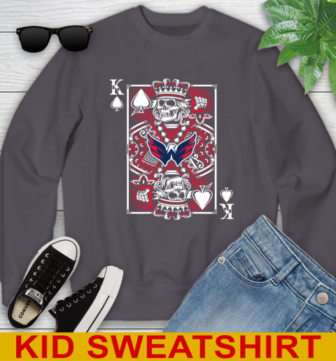 Washington Capitals NHL Hockey The King Of Spades Death Cards Shirt Youth Sweatshirt 5