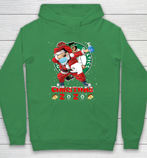 Boston Celtics Funny Santa Claus Dabbing Christmas 2020 NBA Hoodie 5