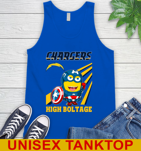 NFL Football Los Angeles Chargers Captain America Marvel Avengers Minion Shirt Tank Top 4