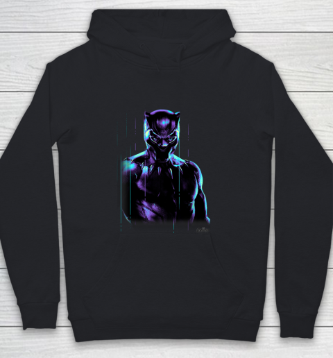Marvel Infinity War Black Panther Neon Glow Graphic Youth Hoodie