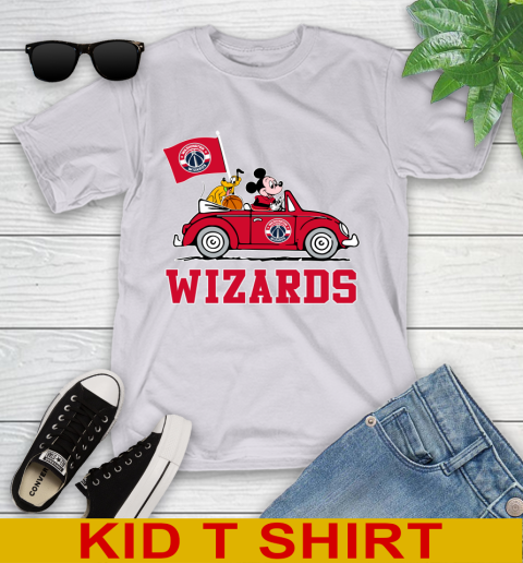 NBA Basketball Washington Wizards Pluto Mickey Driving Disney Shirt Youth T-Shirt 5