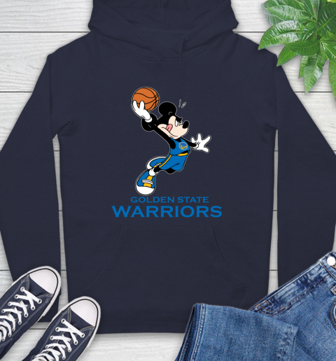 NBA Basketball Golden State Warriors Cheerful Mickey Mouse Shirt Hoodie 4
