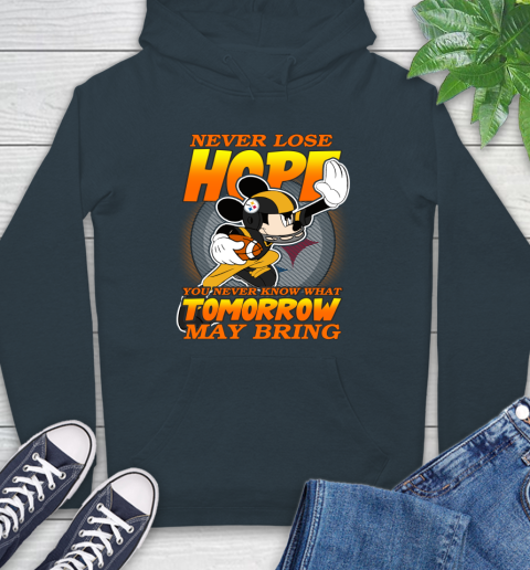 Pittsburgh Steelers NFL Football Mickey Disney Never Lose Hope Hoodie 7