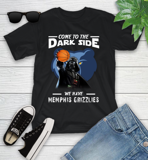 NBA Come To The Dark Side We Have Memphis Grizzlies Star Wars Darth Vader Basketball Youth T-Shirt