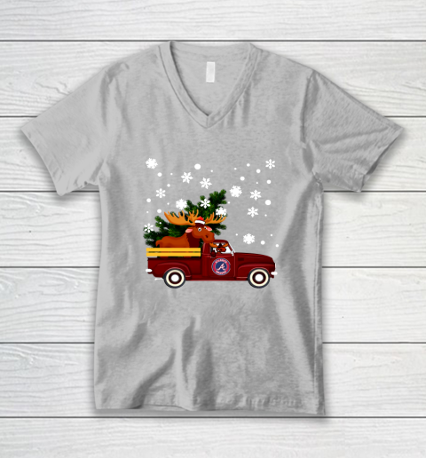 Atlanta Braves Bring Christmas Home MLB V-Neck T-Shirt - Image 4
