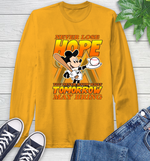 Miami Marlins MLB Baseball Mickey Disney Never Lose Hope Long Sleeve T-Shirt 2