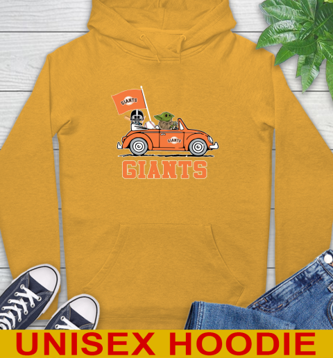 MLB Baseball San Francisco Giants Darth Vader Baby Yoda Driving Star Wars Shirt Hoodie 3