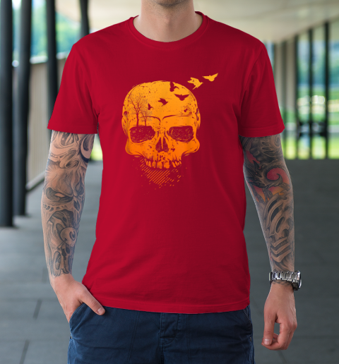 Halloween Skull Decor Vintage Gothic Costume T-Shirt 8
