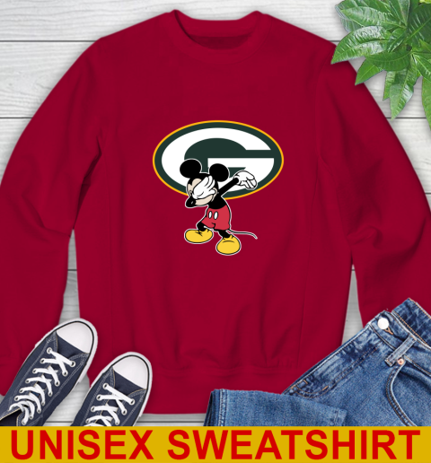 Green Bay Packers NFL Football Dabbing Mickey Disney Sports Sweatshirt 7