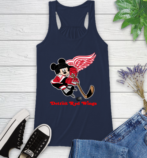 NHL Detroit Red Wings Mickey Mouse Disney Hockey T Shirt Racerback Tank 10