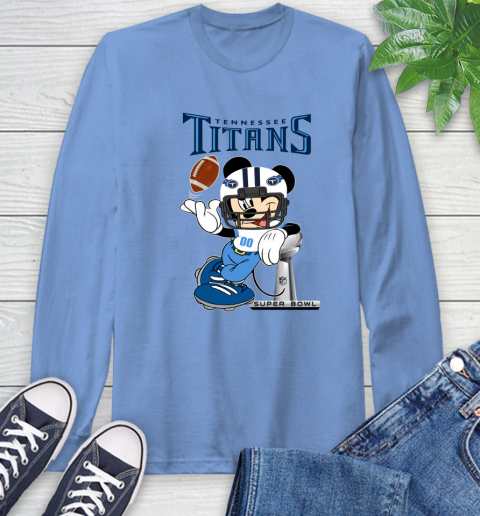 NFL Tennessee Titans Mickey Mouse Disney Super Bowl Football T Shirt Long Sleeve T-Shirt 11