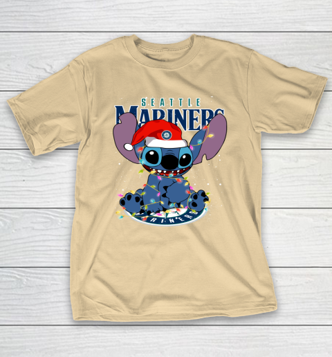 Seattle Mariners MLB noel stitch Baseball Christmas T-Shirt 5