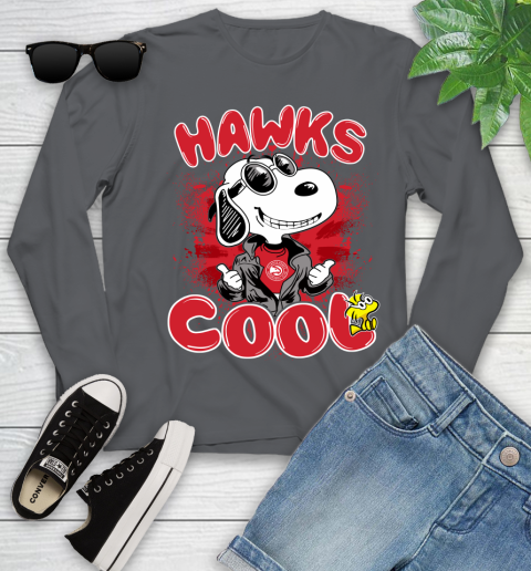 NBA Basketball Atlanta Hawks Cool Snoopy Shirt Youth Long Sleeve 8