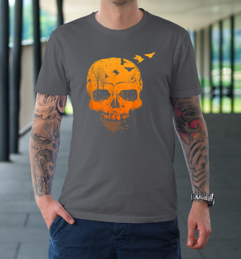 Halloween Skull Decor Vintage Gothic Costume T-Shirt 6