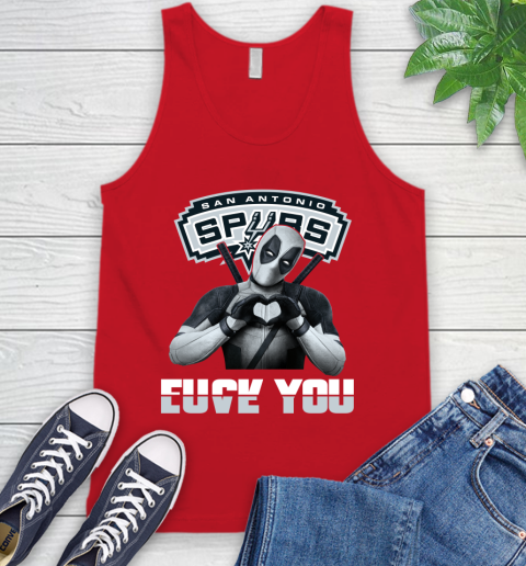 NBA San Antonio Spurs Deadpool Love You Fuck You Basketball Sports Tank Top 5