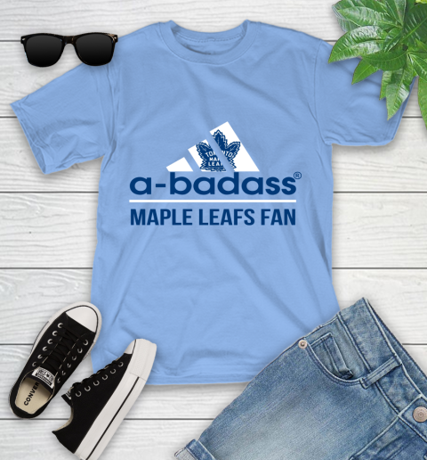NHL A Badass Toronto Maple Leafs Fan Adidas Hockey Sports Youth T-Shirt 15