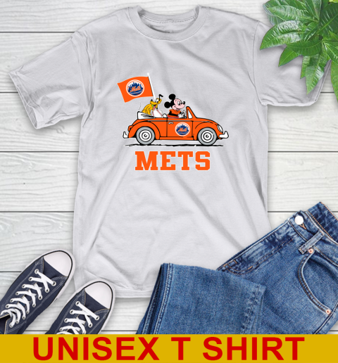 MLB Baseball New York Mets Pluto Mickey Driving Disney Shirt T-Shirt 12